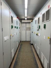 A photo of a control system panel build/install